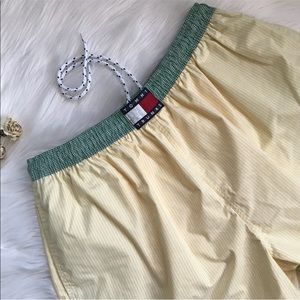 Vintage Tommy Trunks Swim Yellow White Shorts